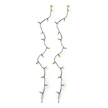 Guirnalda multifunción, uso exterior, basic, cálida clásica, cable negro, 360 leds, 27 m