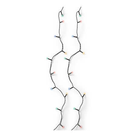 Guirnalda multifunción, uso exterior, basic, multicolor, cable negro, 120 leds, 9 m