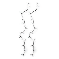Guirnalda multifunción, uso exterior, basic, blanco frío, cable negro, 120 leds, 9 m