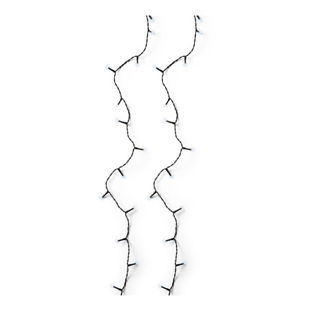Guirnalda multifunción, uso exterior, basic, blanco frío, cable negro, 180 leds, 13,5 m