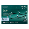Guirnalda multifunción, uso exterior, basic, blanco frío, cable negro, 240 leds, 18 m