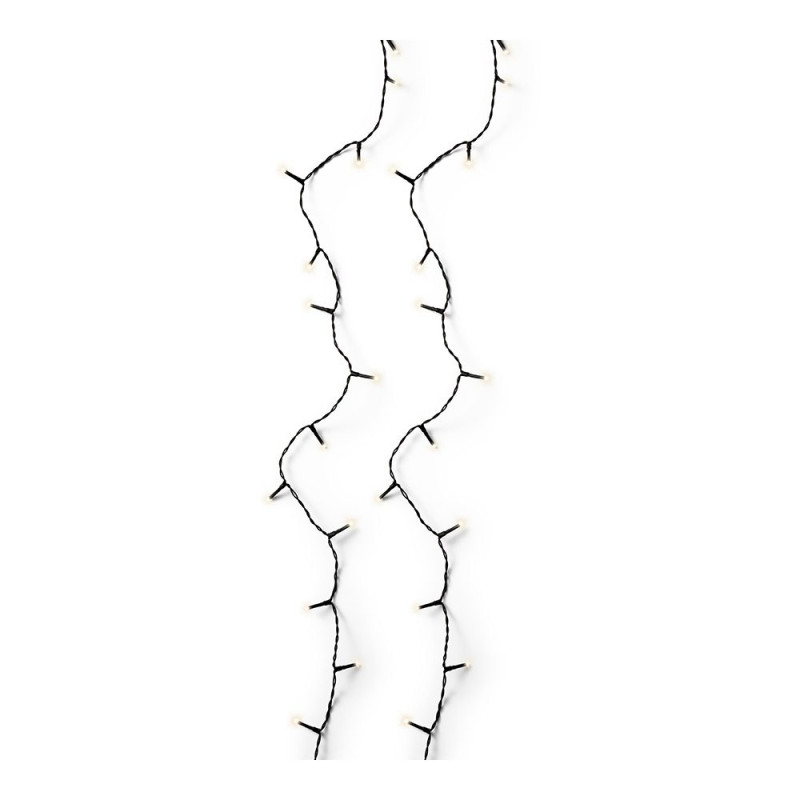 Guirnalda multifunción, uso exterior, basic, blanco cálido, cable negro, 180 leds, 13,5 m