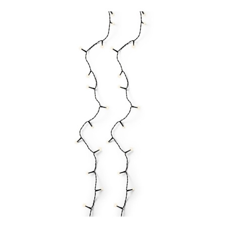 Guirnalda multifunción, uso exterior, basic, blanco cálido, cable negro, 180 leds, 13,5 m