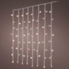 Cortina multifunción, exterior, blanco frío, cable transparente, 240 leds, 2 x 2 m