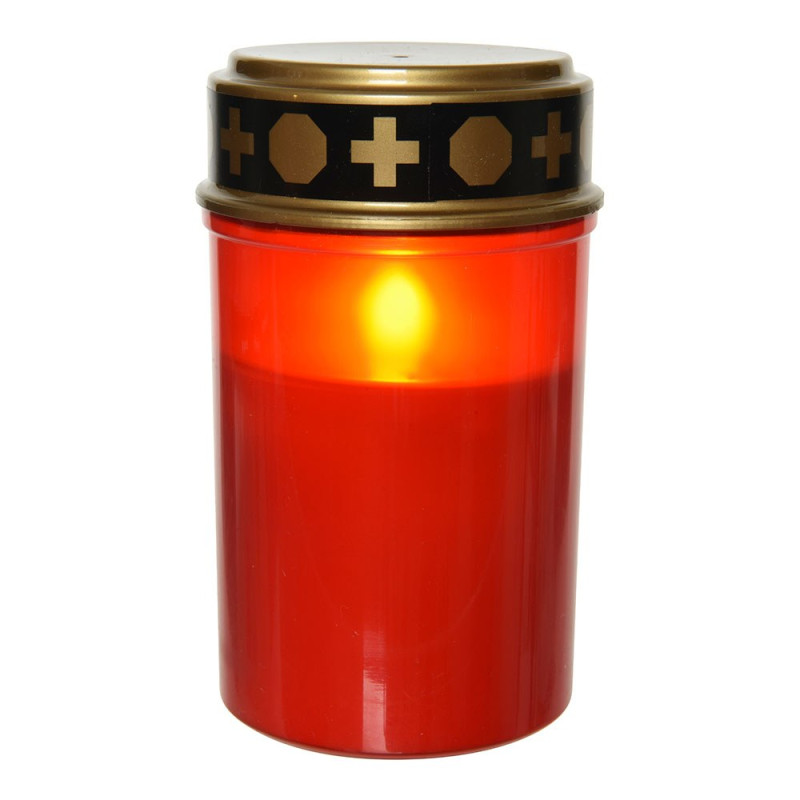 Vela para difuntos (cementerio) con luz led a pilas