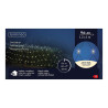 Red de luces led fija exterior, blanco cálido, cable negro, 1,3 x 1 m