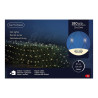 Red de luces led fija exterior, blanco cálido, cable negro, 2 x 2 m