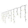 Cortina multifunción, exterior, con carámbanos, blanco cálido, cable negro, 5 m