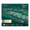 Guirnalda multifunción, uso exterior, led compact, multicolor clásico, cable negro, 750 leds, 16 m