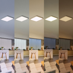 Plafón cuadrado blanco valen, 13 w, 1550 im, 2200-6500 k, 295 x 37 x 295 mm