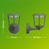 Aplique de exterior led nuvy antracita 4,3 w, 800 lm