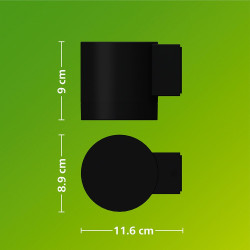 Aplique de exterior led fylx 5 w, negro
