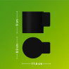 Aplique de exterior led fylx 5 w, negro