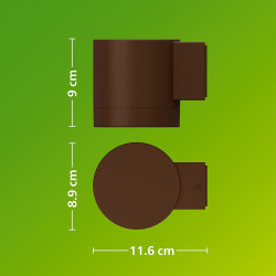 Aplique de exterior led fylx 5 w, marrón