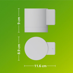 Aplique de exterior led fylx 5 w, blanco