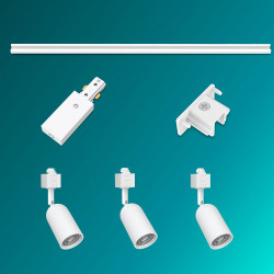Sistema de riel easylink 3 proyectores shea, 5 w, blanco