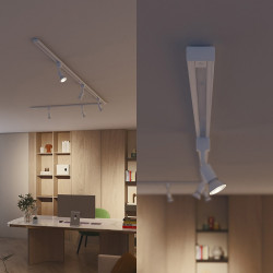 Sistema de riel easylink 3 proyectores, tobia, 5 w, blanco