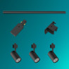 Sistema de riel easylink 3 proyectores, zilo, 5 w, negro
