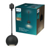 Lámpara easylink de techo, suspendida, colby gu10, negra, ø100 x 1360 mm