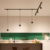 Lámpara easylink de techo, suspendida, colby gu10, negra, ø100 x 1360 mm