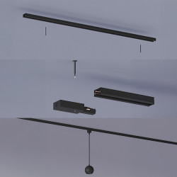 Lámpara easylink de techo, suspendida, colby gu10, negra, ø100 x 1360 mm
