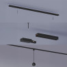 Lámpara easylink de techo, suspendida, colby gu10, negra, ø100 x 1360 mm