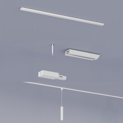 Riel de extensión easylink 1 m, con alimentación, blanco