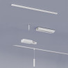 Riel de extensión easylink 1 m, con alimentación, blanco