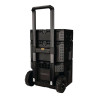 Caja de herramientas con ruedas compuesta por 3 piezas stacktech, 56 x 50 x 83 cm