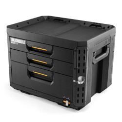 Caja de herramientas xl con tres cajones stachtech con cerradura, 53 x 40,5 x 39,5 cm