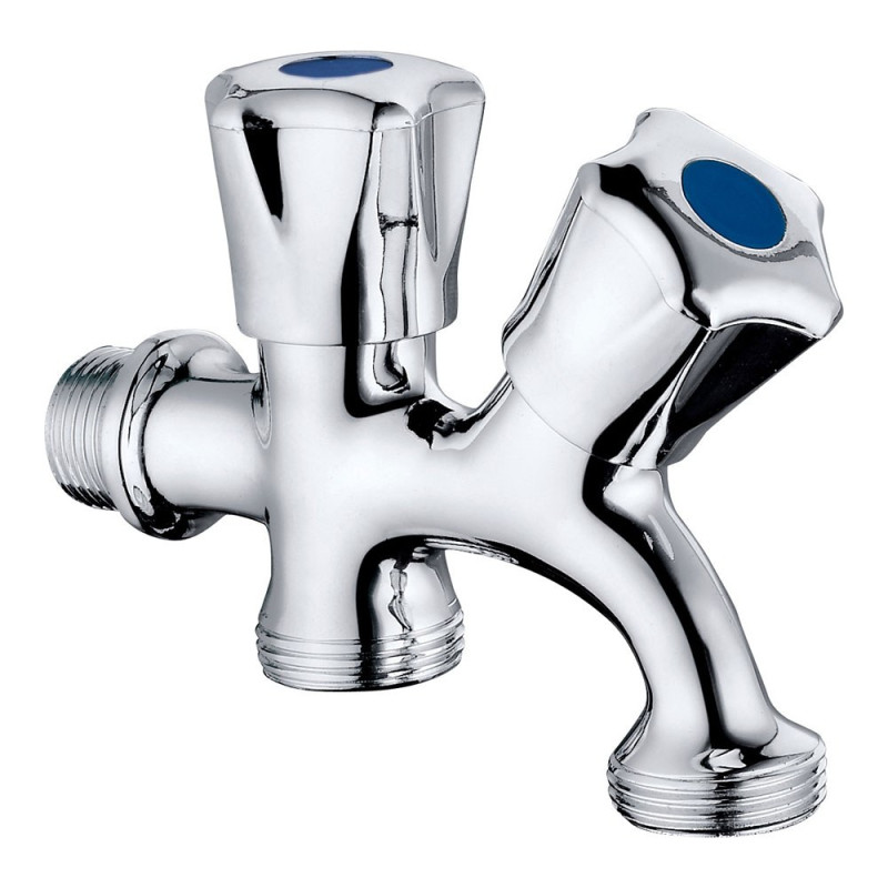 Grifo de lavadora - lavavajillas, serie basic, cromado, ½ x ¾ x ¾ pulg, 112 x 84,5 mm