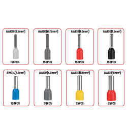 Caja punteras para cables, juego 800 piezas