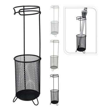 Paragüero de metal negro, ø18 x 50 cm