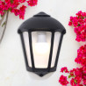Farol de pared fabio, transparente, e27, negro, 215 x 120 x 290 mm