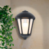 Farol de pared giulio, transparente, e27, negro, 265 x 135 x 375 mm