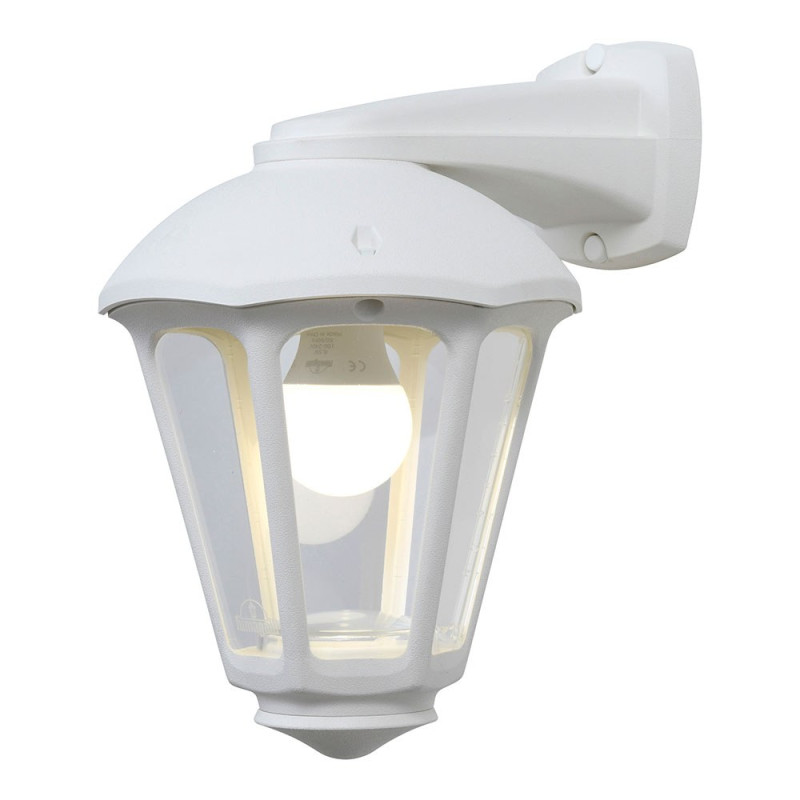 Farol pared con brazo nardo/giampy, transparente, e27, blanco, 210 x 270 x 315 mm