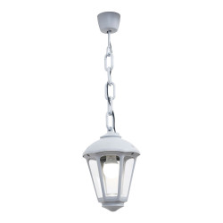 Farol techo con cadena sicar/giampy, transparente, e27, blanco, ø210 x 750 mm
