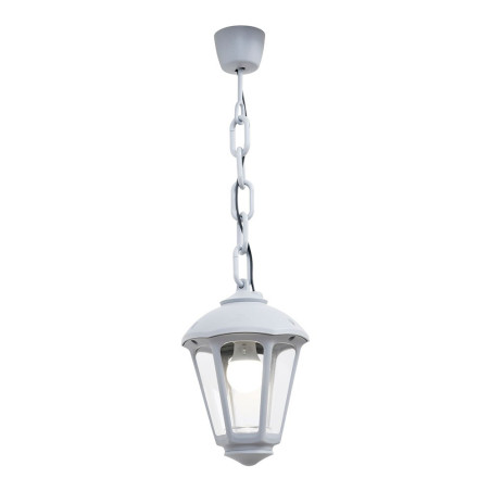 Farol techo con cadena sicar/giampy, transparente, e27, blanco, ø210 x 750 mm