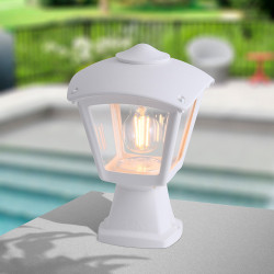 Farol sobremuro disma/roby, transparente, e27, blanco, 195 x 195 x 290 mm