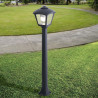 Farol baliza con poste giaffa/roby, transparente, e27, negro, 195 x 195 x 945 mm