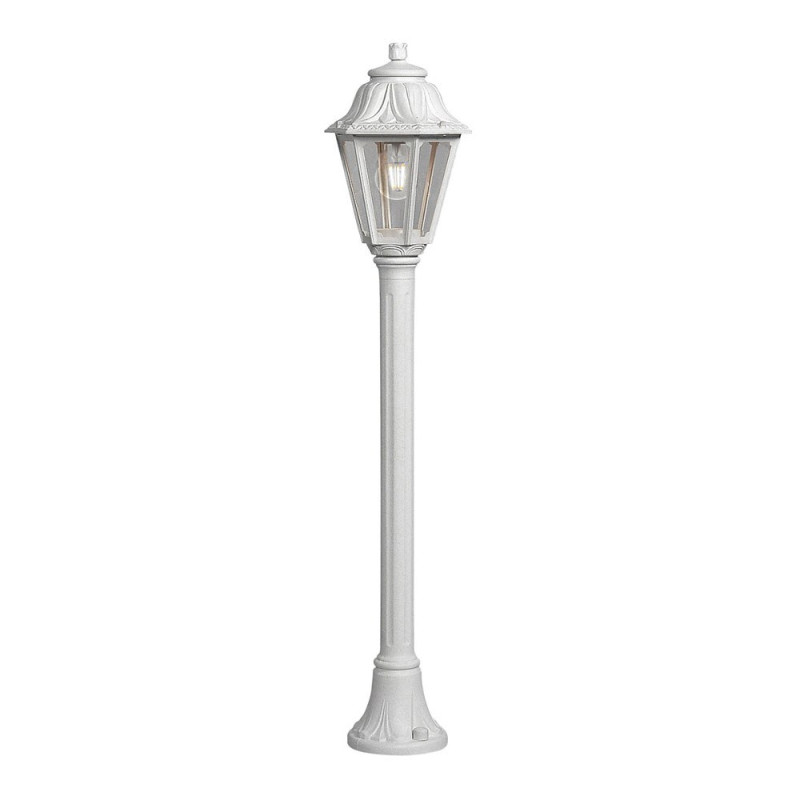 Farol baliza con poste mizar/anna, transparente, e27, blanco, ø220 x 1100 mm
