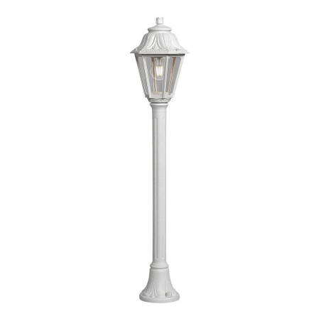 Farol baliza con poste mizar/anna, transparente, e27, blanco, ø220 x 1100 mm