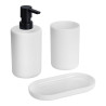 Set de baño, fano, blanco, 3 piezas