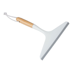 Limpiamamparas y azulejos con gancho, blanco y bambú, bellagio