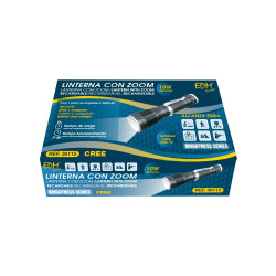 Linterna mini 1 led, 10 w, 800 lm, 6500 k, cuerpo aluminio, recargable, ø3,2 x 13 cm