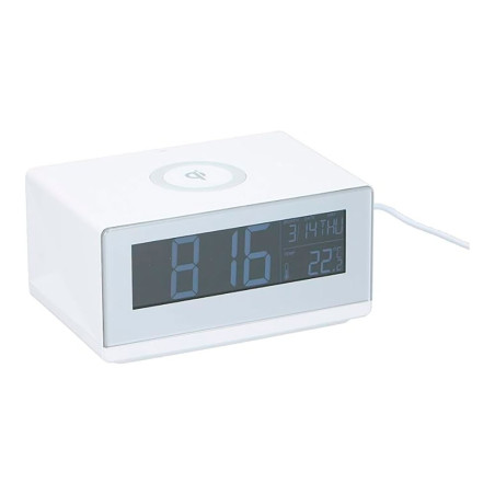 Reloj despertador con cargador inalámbrico 5 w