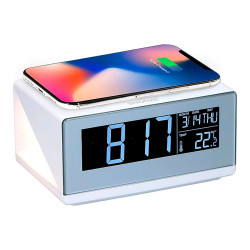 Reloj despertador con cargador inalámbrico 5 w