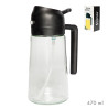 Aceitera 2 en 1 antigoteo/ spray, negra, 430 ml