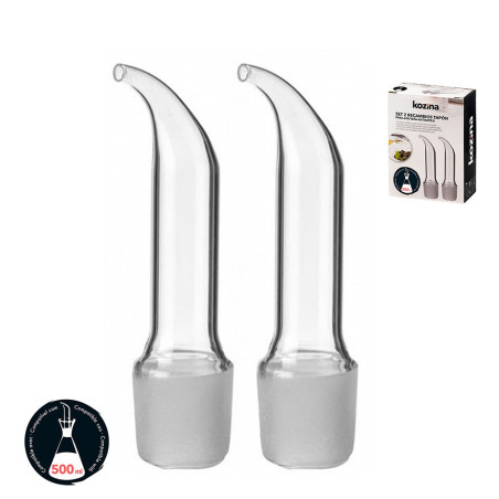 Tapón recambio para aceitera antigoteo 500 ml, 2 uds