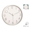 Reloj pared gris/blanco, ø30 cm